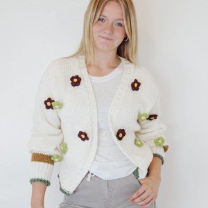 Crocheted Flower Cardi